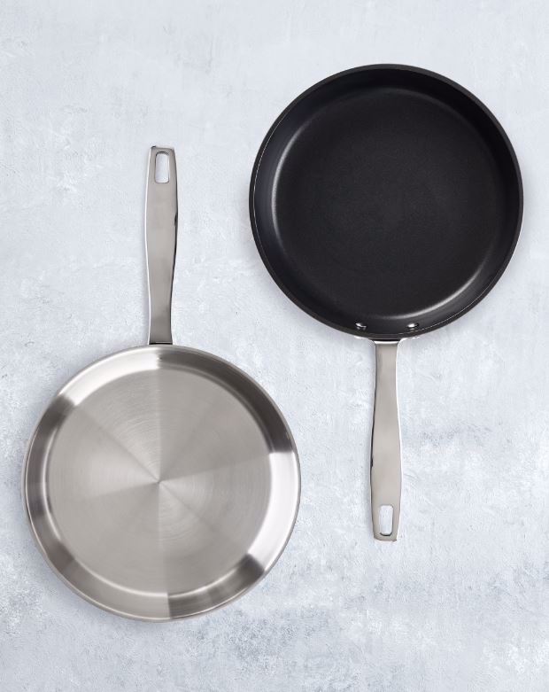 maestro frying pans alu versus stainless steel